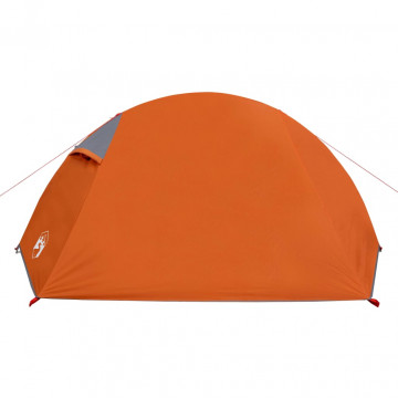 Cort camping 2 persoane gri/portocaliu 267x154x117cm tafta 185T - Img 6
