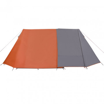 Cort camping 3 persoane gri/portocaliu 465x220x170cm tafta 185T - Img 7