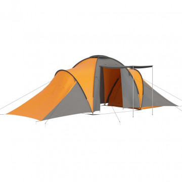Cort camping, 6 persoane, gri și portocaliu - Img 2