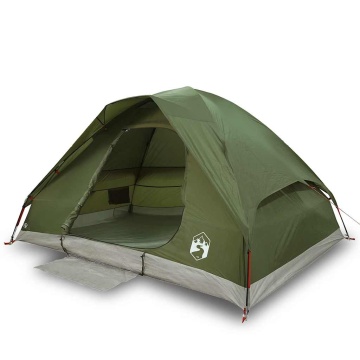 Cort camping cupolă 2 persoane verde măsliniu impermeabil - Img 2