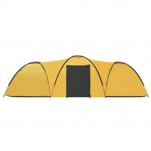Cort camping tip iglu, 8 persoane, galben, 650 x 240 x 190 cm - Img 5