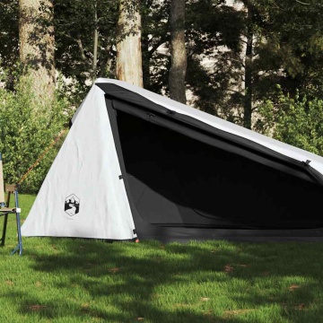 Cort camping tunel 1 persoană, alb, țesătură opacă, impermeabil - Img 1
