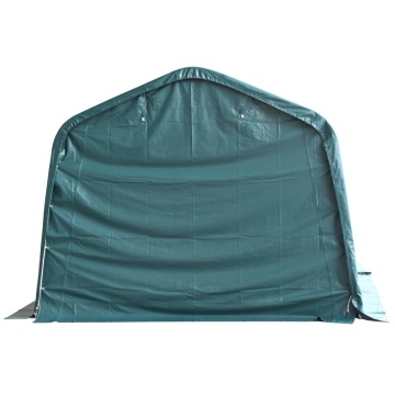 Cort de animale detașabil verde închis 3,3x3,2m PVC 550g/m² - Img 3
