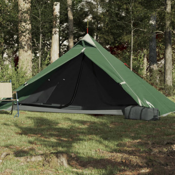Cort de camping 1 persoane, verde, 255x153x130 cm, tafta 185T - Img 3