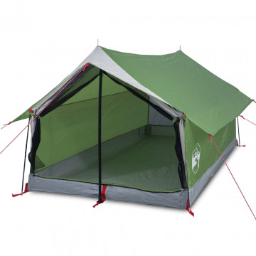 Cort de camping 2 persoane, verde, 193x122x96 cm, tafta 185T - Img 2