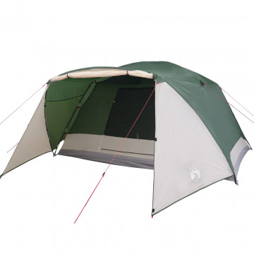 Cort de camping 4 persoane verde, 350x280x155 cm, tafta 190T - Img 3