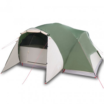 Cort de camping 8 persoane verde, 360x430x195 cm, tafta 190T - Img 2