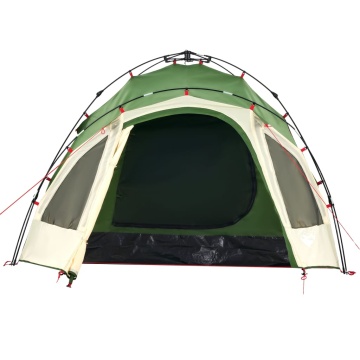 Cort de camping cupolă 3 persoane, setare rapidă, verde - Img 5