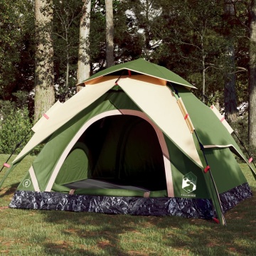 Cort de camping cupolă 3 persoane, setare rapidă, verde - Img 1