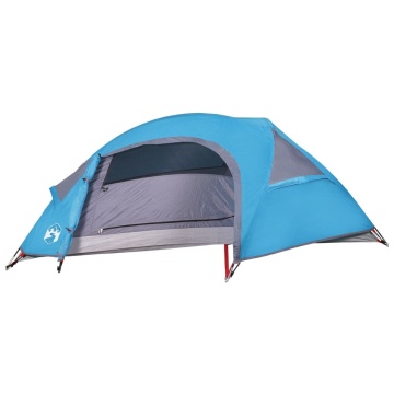 Cort de camping cupolă pentru 1 persoană, albastru, impermeabil - Img 5