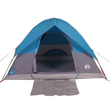 Cort de camping cupolă pentru 2 persoane, albastru, impermeabil - Img 6
