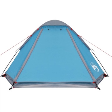 Cort de camping cupolă pentru 4 persoane, albastru, impermeabil - Img 6