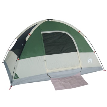 Cort de camping cupolă pentru 4 persoane, verde, impermeabil - Img 8