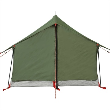 Cort de camping pentru 2 persoane, verde măsliniu, impermeabil - Img 6