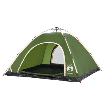 Cort de camping pentru 5 persoane, eliberare rapidă, verde - Img 8