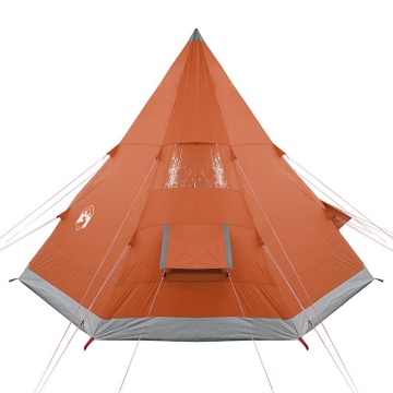 Cort de camping tipi pentru 4 persoane, portocaliu, impermeabil - Img 6