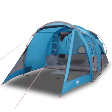 Cort de camping tunel pentru 4 persoane, albastru, impermeabil - Img 2