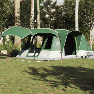 Cort de camping tunel pentru 5 persoane, verde, impermeabil - Img 1