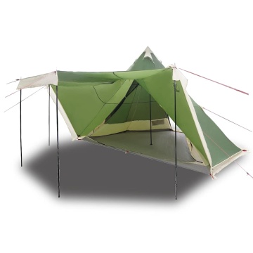 Cort de familie Tipi pentru 6 persoane, verde, impermeabil - Img 2