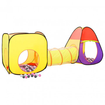 Cort de joacă pentru copii 250 bile, multicolor, 255x80x100 cm - Img 1