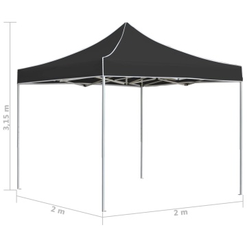 Cort de petrecere pliabil, antracit, 2 x 2 m, aluminiu - Img 5