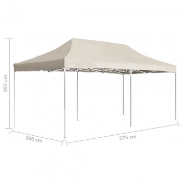 Cort de petrecere pliabil profesional, crem, 6 x 3 m, aluminiu - Img 6