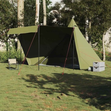 Cort familie Tipi pentru 6 persoane verde măsliniu impermeabil - Img 3