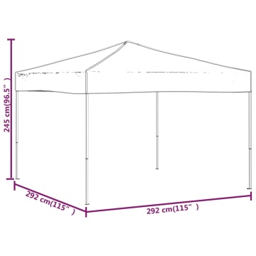 Cort pliabil pentru petrecere, gri taupe, 3x3 m - Img 7