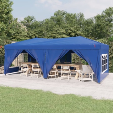 Cort pliabil pentru petrecere, pereți laterali, albastru, 3x6 m - Img 1
