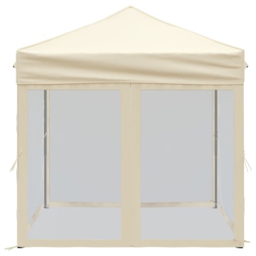 Cort pliabil pentru petrecere, pereți laterali, crem, 2x2 m - Img 4