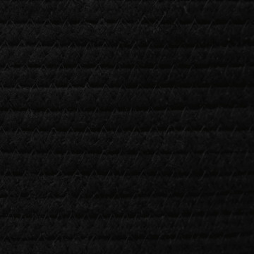 Coș de depozitare cu capac, alb și negru, Ø40x35 cm bumbac - Img 7