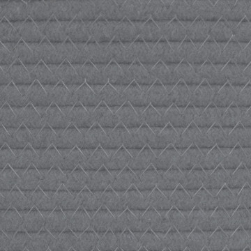 Coș de depozitare, gri și alb, Ø40x25 cm, bumbac - Img 6
