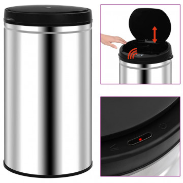 Coș de gunoi automat cu senzor, 60 L, oțel inoxidabil - Img 1