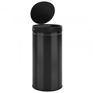 Coș de gunoi automat cu senzor, 70 L, negru, oțel carbon - Img 3