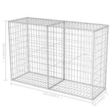 Coș gabion, 150 x 50 x 100 cm, oțel galvanizat - Img 7