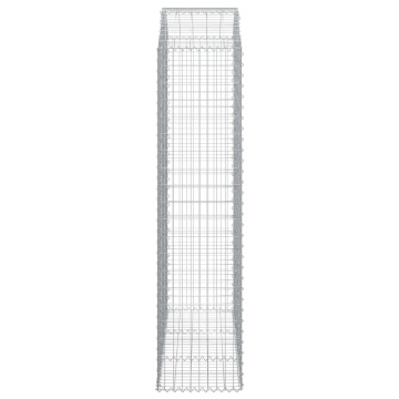 Coș gabion arcuit, 150x50x200/220 cm, fier galvanizat - Img 4