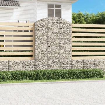 Coș gabion arcuit, 150x50x220/240 cm, fier galvanizat - Img 1