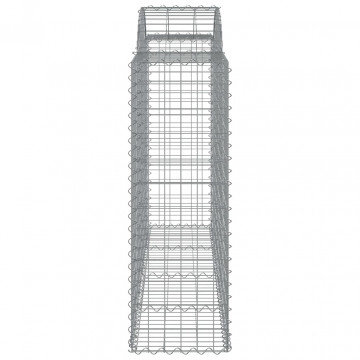 Coș gabion arcuit 200x50x120/140 cm fier galvanizat - Img 4