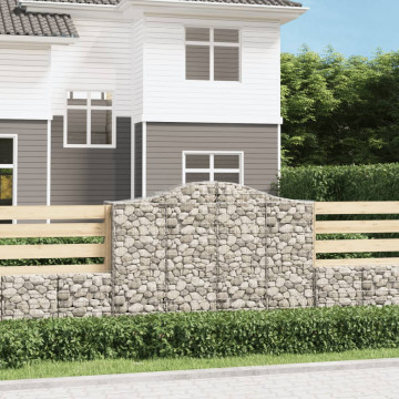 Coș gabion arcuit, 200x50x140/160 cm, fier galvanizat - Img 1