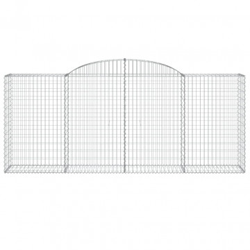 Coș gabion arcuit, 300x50x120/140 cm, fier galvanizat - Img 3