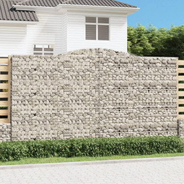 Coș gabion arcuit 400x30x220/240 cm fier galvanizat - Img 1