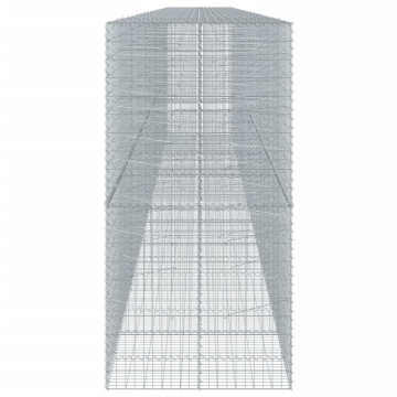 Coș gabion cu capac, 1100x100x200 cm, fier galvanizat - Img 4