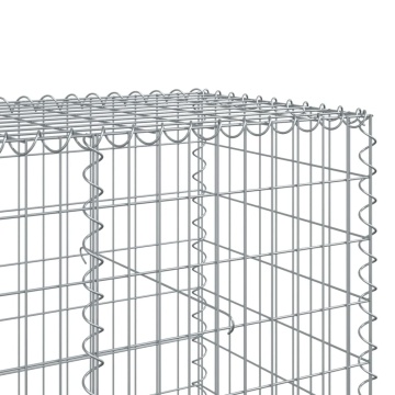 Coș gabion cu capac, 1150x100x100 cm, fier galvanizat - Img 5