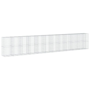 Coș gabion cu capac, 1150x100x200 cm, fier galvanizat - Img 2