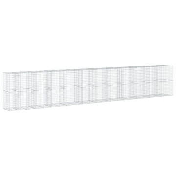 Coș gabion cu capac, 1150x100x200 cm, fier galvanizat - Img 7