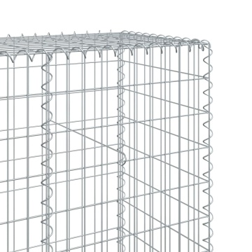 Coș gabion cu capac, 1200x50x200 cm, fier galvanizat - Img 5