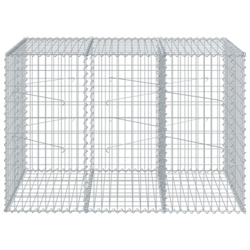 Coș gabion cu capac, 150x100x100 cm, fier galvanizat - Img 3