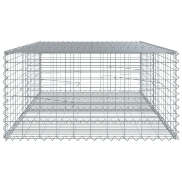 Coș gabion cu capac, 200x100x50 cm, fier galvanizat - Img 4