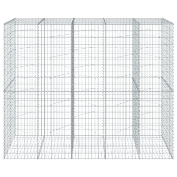 Coș gabion cu capac, 250x100x200 cm, fier galvanizat - Img 3