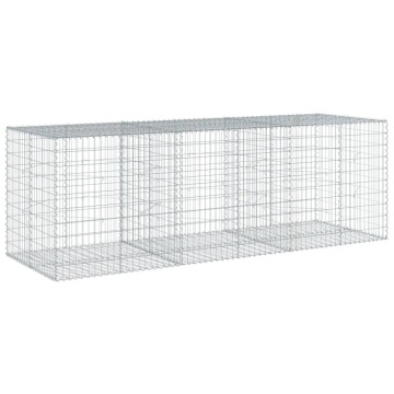 Coș gabion cu capac, 300x100x100 cm, fier galvanizat - Img 2